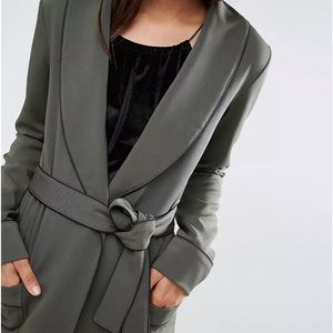 Lavish Alice Wrap Belted Trench Coat with Matching Pants